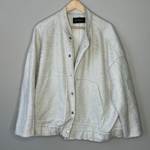 Spoon Jeans Jacket Men's Size 3XL Ivory Snap Button Retro Y2K Unlined Hip Hop